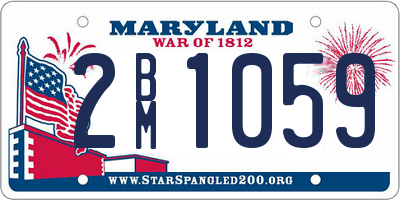 MD license plate 2BM1059