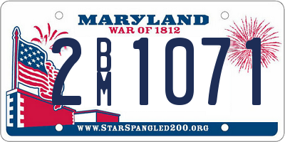 MD license plate 2BM1071