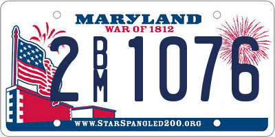 MD license plate 2BM1076