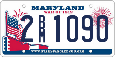 MD license plate 2BM1090