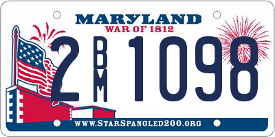 MD license plate 2BM1098