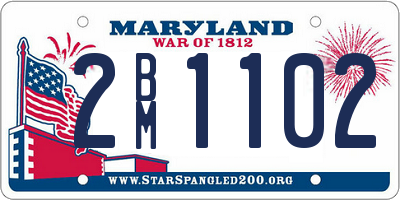 MD license plate 2BM1102