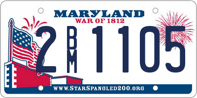 MD license plate 2BM1105