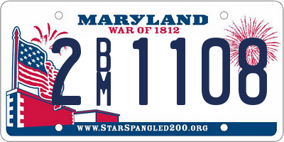 MD license plate 2BM1108