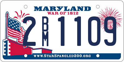 MD license plate 2BM1109