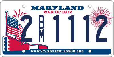 MD license plate 2BM1112