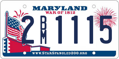 MD license plate 2BM1115