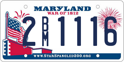 MD license plate 2BM1116