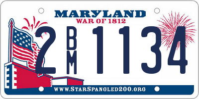 MD license plate 2BM1134