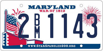 MD license plate 2BM1143