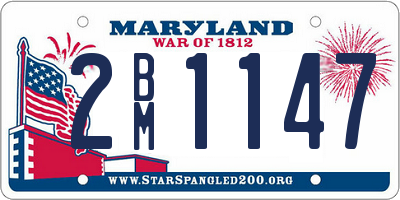 MD license plate 2BM1147
