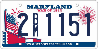 MD license plate 2BM1151