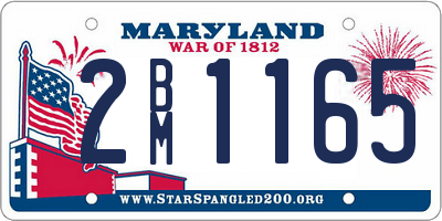 MD license plate 2BM1165