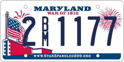 MD license plate 2BM1177