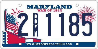 MD license plate 2BM1185