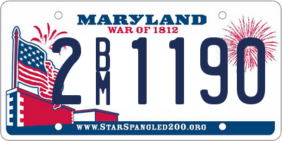 MD license plate 2BM1190