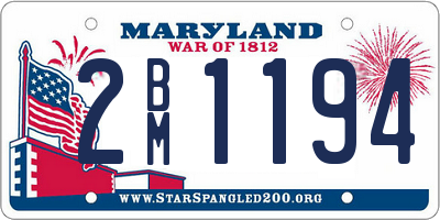 MD license plate 2BM1194