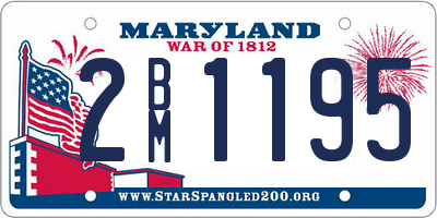 MD license plate 2BM1195