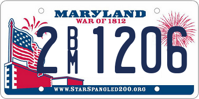MD license plate 2BM1206