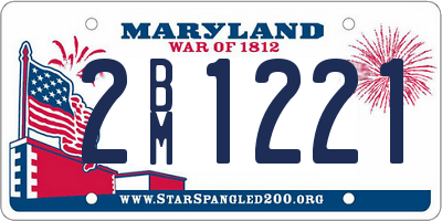 MD license plate 2BM1221