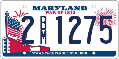 MD license plate 2BM1275