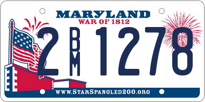 MD license plate 2BM1278