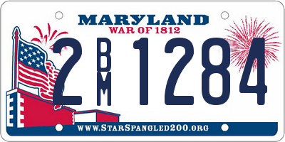 MD license plate 2BM1284