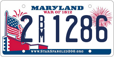 MD license plate 2BM1286