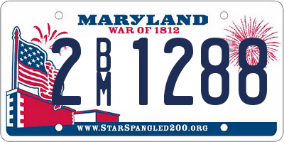MD license plate 2BM1288