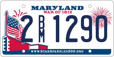 MD license plate 2BM1290