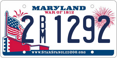 MD license plate 2BM1292
