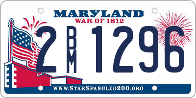 MD license plate 2BM1296