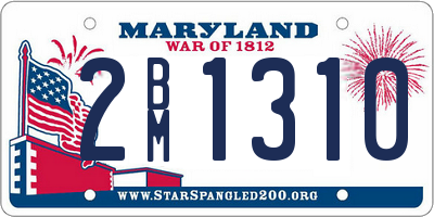 MD license plate 2BM1310