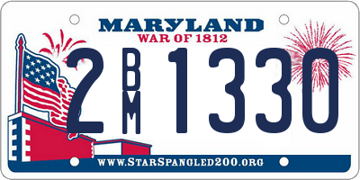 MD license plate 2BM1330