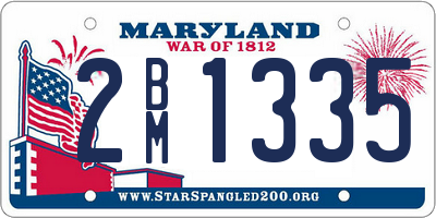 MD license plate 2BM1335
