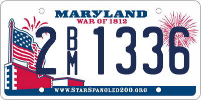 MD license plate 2BM1336