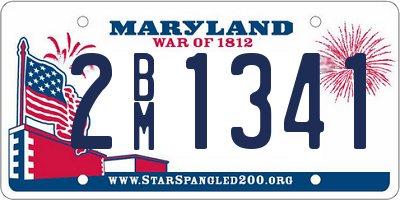 MD license plate 2BM1341