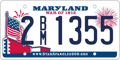 MD license plate 2BM1355