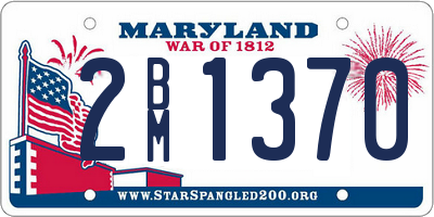 MD license plate 2BM1370
