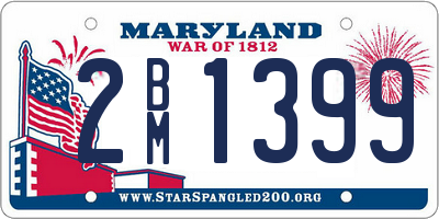 MD license plate 2BM1399