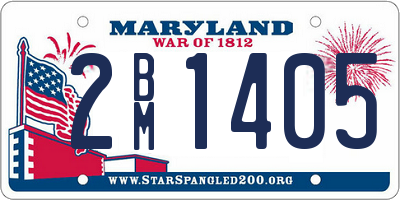 MD license plate 2BM1405