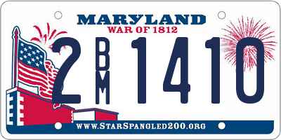 MD license plate 2BM1410