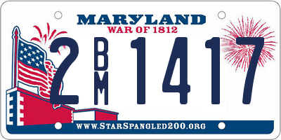 MD license plate 2BM1417