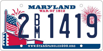 MD license plate 2BM1419