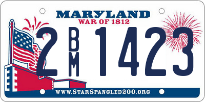 MD license plate 2BM1423