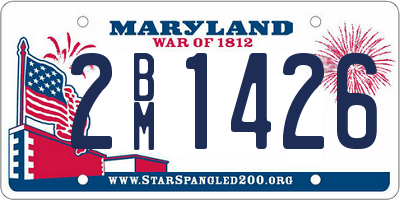 MD license plate 2BM1426