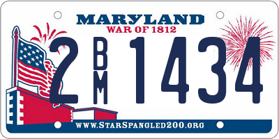 MD license plate 2BM1434