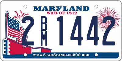 MD license plate 2BM1442