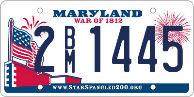 MD license plate 2BM1445