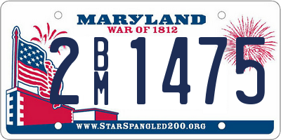 MD license plate 2BM1475